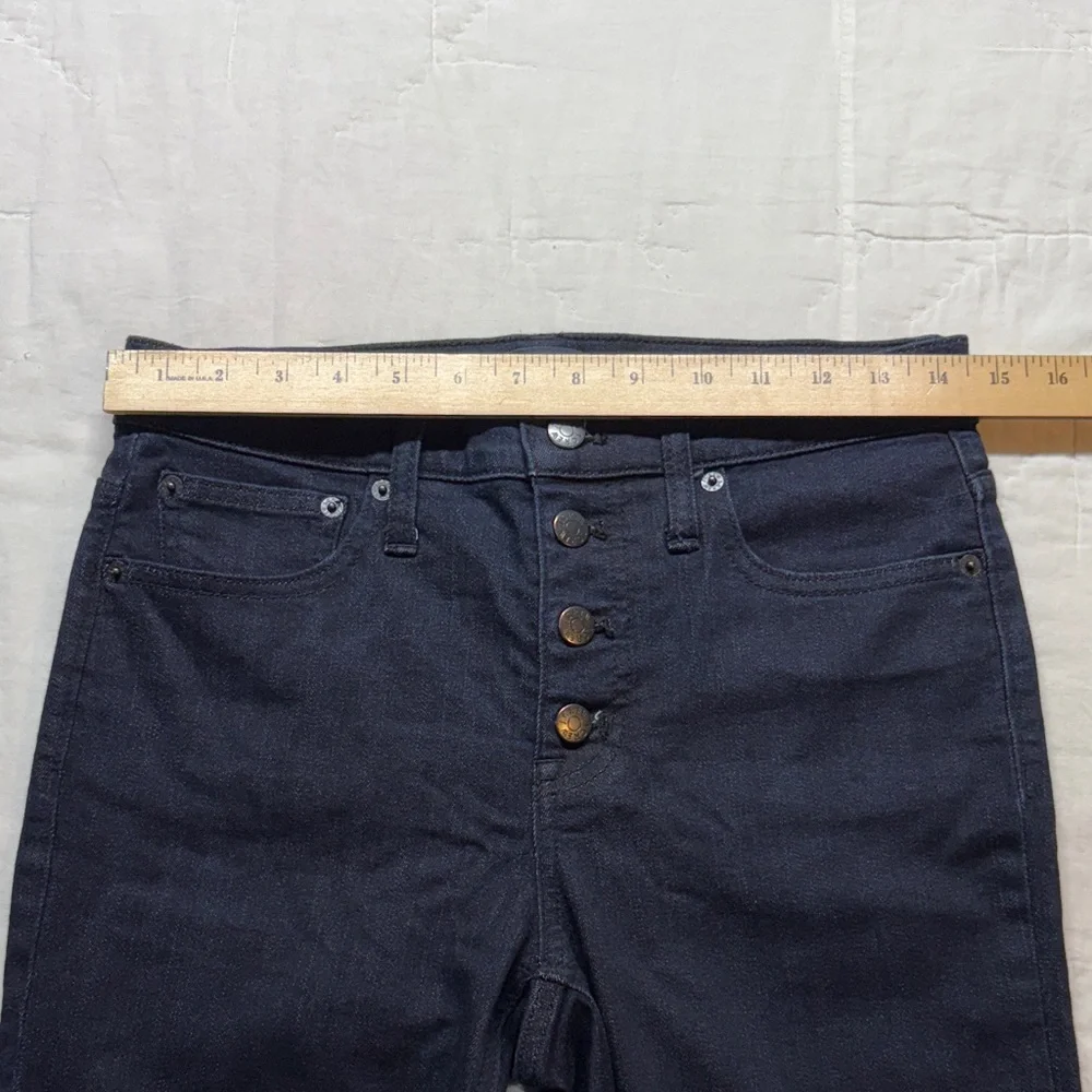J.Crew High-Rise 90s Style Button-Fly Dark Wash Raw Hem Denim Jeans Size‎ 26